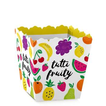 Big Dot of Happiness Tutti Fruity - Party Mini Favor Boxes - Frutti Summer Baby Shower or Birthday Party Treat Candy Boxes - Set of 12