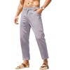 COOFANDY Men's Cotton Linen Pants Elastic Waist Lightweight Casual Pants Relaxed Fit Yoga Beach Pants with Pockets - 3 of 4