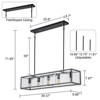 LLHZSY Glam Clear Ice Glass Chandelier, 39 2/5" Wide 5-Light Fixture for Dining Room Kitchen Island-Black - 3 of 4