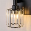 LLHZSY 3/4/5-Light Modern Bathroom Crystal Vanity Light with Round Lampshade -Light Modern Bathroom Wall Light Fixtures-Chrome/Black - 3 of 4