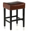 NicBex Dining Chairs Set of 2 Upholstered Chair Backless Saddle Seat Counter Stools, Leather Accent for Kitchen, Bedroom, Tan - 4 of 4