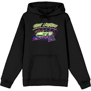 Car Fanatic Green Lightning  Adult Long Sleeve Hoodie - 1 of 2