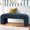 Lily 47" Upholstered Scroll Velvet Waterfall Bench/Chenille Entryway Bench for Bedroom-Maison Boucle - 3 of 4