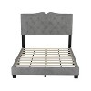 Merax Full Size Upholstered Velvet Platform Bed with Tufted Headboard and Rivet Design - 3 of 4