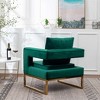 CAVINAS Polyester Accent Chair with Cut-Out Arms and Mid-Height Backrest,Modern Upholstered Living Room Chairs,Reading Chairs for Living Room - 3 of 4