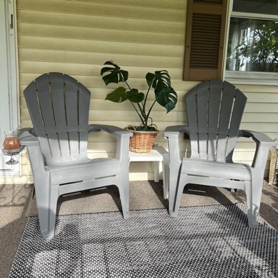 Deluxe Realcomfort Adirondack Chair - Gray - Adams Manufacturing : Target