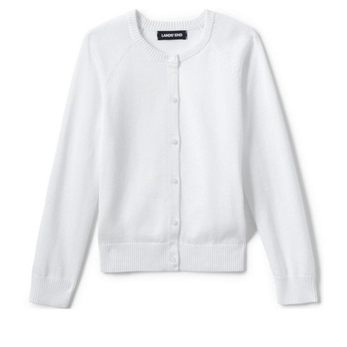Lands' End School Uniform Kids Cotton Modal V-Neck Sweater 