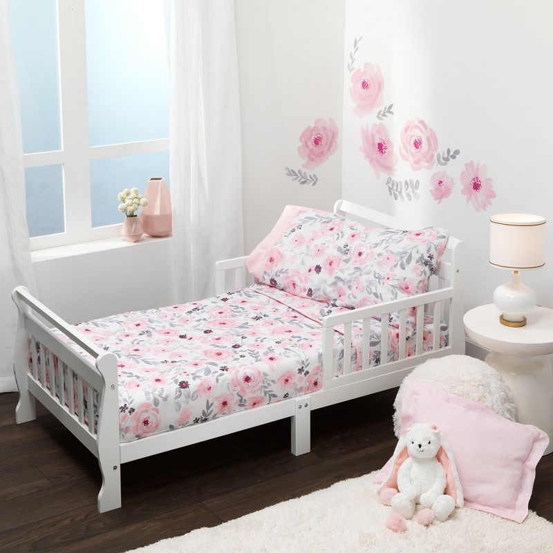 Bedtime Originals Blossom 4-Piece Toddler Bedding Set - Pink, Garden, Floral, 1 of 7