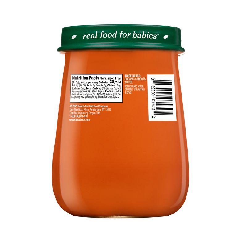 Beech-Nut Organics Carrots Baby Food Jar - 4oz, 3 of 12