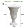 DSVIMOY Planter, 2PCS Indoor Outdoor Garden Planter, Trophy Flower Pot for Flowers, Herbs, Plants, Grey, 15.76"*15.76"*23.64" - 3 of 4