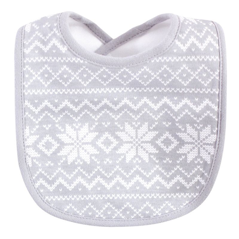 Hudson Baby Infant Girl Cotton Bib and Headband Set 5pk, Winter Forest, One Size, 5 of 9