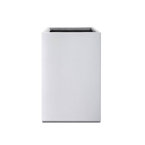 Rosemead Home & Garden Square Concrete Outdoor Planter Pot Chalk White 9"x9"x20" - 1 of 3
