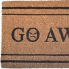 HomeRoots 18" X 30" Brown and Black Coir Go Away Outdoor Door Mat - 4 of 4