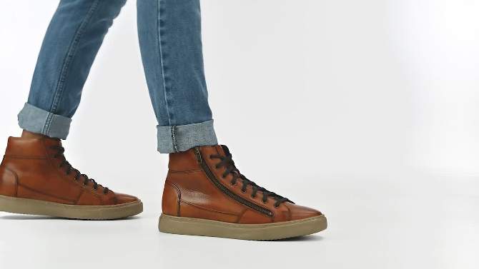 Thomas & Vine Xander Leather High Top Sneaker, 2 of 9, play video