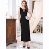 INSPIRE CHIC Women's Sleeveless Formal Mesh Boat Neck Cocktail Evening Wedding Guest Maxi Dress - 3 of 4