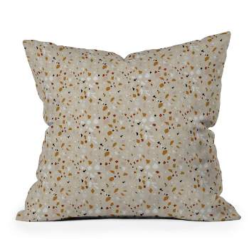 Iveta Abolina Terrazzo Tan Outdoor Throw Pillow Beige - Deny Designs