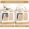 Whizmax Rattan Double Tilt Out Trash Cabinet, Hidden Trash Cabinet 20 Gallon Storage, Freestanding Trash Can Cabinet for Kitchen Dining Living Room - 4 of 4