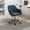 Teddy Armless Task Chair,Modern Teddy Fabric Adjustable Height Desk Chair,360° Faux Fur Vanity Chair Swivel Home Office Chair-The Pop Home - image 2 of 4