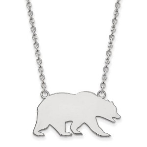 Black Bow Jewelry 10k White Gold California Berkeley Golden Bears NCAA Necklace 18 Inch - 1 of 3