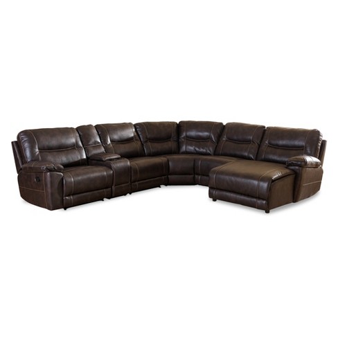Mistral Modern And Contemporary Bonded Leather 6 Piece Sectional