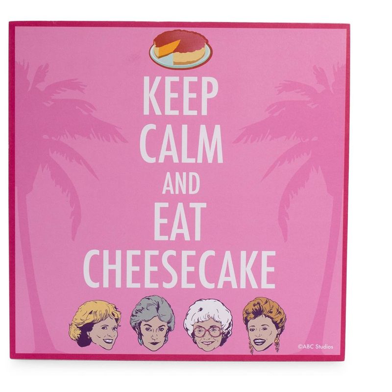 Silver Buffalo The Golden Girls Keep Calm And Eat Cheesecake 6 x 6 Inch Wood Box Sign, 2 of 5