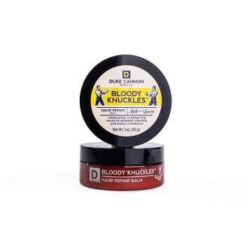 Duke Cannon Bloody Knuckles Hand Repair Balm - Fragrance Free Hand Lotion for Men - 5 oz