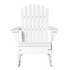 Outsunny Rustic Wooden Adirondack Rocking Chair Outdoor Lounge Chair Fire Pit Seating with Slatted Wooden Design for Patio, Backyard - 4 of 4