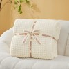 Snuggle Sac Fluffy Fuzzy Reversible Waffle Knit Blanket,Cozy Microfiber Throw,Classic Textured Design - 3 of 4