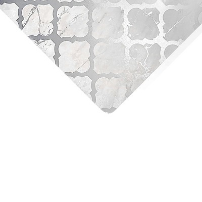 Trellis Silver Marble Vinyl Rectangle Placemats Set of 2