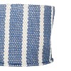 Set of 2 Hand Woven Bins Blue Striped Cotton by Foreside Home & Garden - 3 of 4