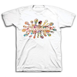 Mens Nickelodeon 90's Classic Shirt - Rugrats & Hey Arnold Vintage Front and Back T-shirt (White, Large) - 1 of 4