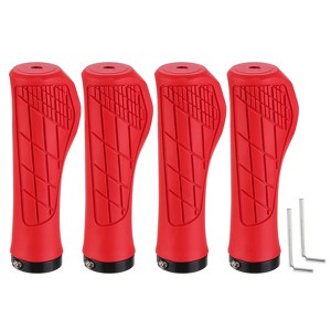 Unique Bargains Non-Slip Fit 7/8" Mountain Road MTB Scooter Bike Handlebar Grips 2 Pairs 5.31" - 1 of 4