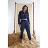Women’s Junior Cotton Tracksuit Pajama Set – 2-Piece Polka Dot Crop Hoodie & Pants - 2 of 4