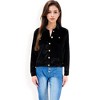 Anna-Kaci Women's Button-Up Velvet Jacket with Chest Pockets - 4 of 4