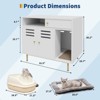Cat Litter Box Enclosure Furniture with Storage – Hidden Litter Box Cabinet for Indoor Cats, Double Door, Side Entry, Air Vents, Scratcher - 2 of 4
