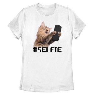 Women's Lost Gods Cat Selfie T-Shirt - 1 of 4
