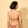 Women's Geo Print Reversible Tie-Front Triangle Bikini Top - Wild Fable™ Brown - 2 of 4