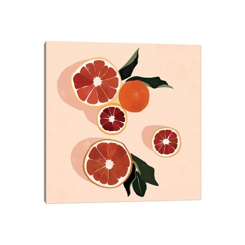 Grapefruit By Bria Nicole Unframed Wall Canvas - Icanvas : Target