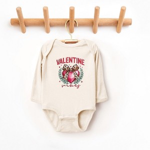 The Juniper Shop Coquette Valentine Vibes Baby Long Sleeve Bodysuit - 1 of 3