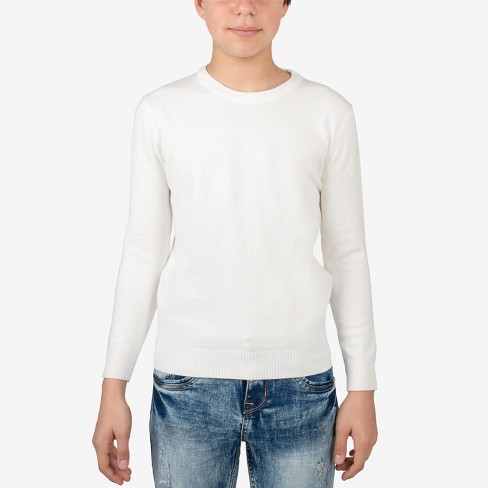 X Ray Boy s Basic Crew Neck Sweater In Off White Size X Small 5