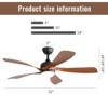 Sofucor 52 Inch Ceiling Fans with Lights and Remote 6-Speed 3 CCT 3-Timer Low Profile High CFM Ceiling Fan Noiseless for Living Room Bedroom Patio - 4 of 4