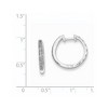 Black Bow Jewelry 1/10 Carat Diamond Round Hoop Hinged Earrings in Sterling Silver, 18mm - 4 of 4