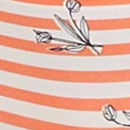 Orange/Stripe/Floral Print