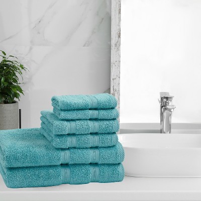 Ashley Mills 3 New Luxury Poly/ Cotton  Bath Towels Tourquise Shade 