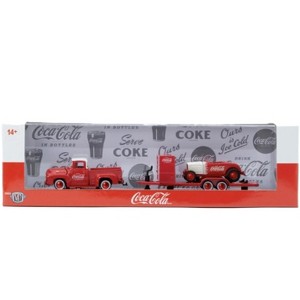 M2 Machines Auto Haulers Chase 1956 Ford F100 Truck & 32 Ford Roadster Coca-Cola - 1 of 2