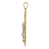 Black Bow Jewelry 14k Yellow Gold & Rhodium St. Benedict Medal Crucifix Pendant, 19x32mm - 2 of 4
