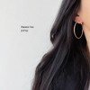 Anna-Kaci Women's Gold Textured Hoop Earrings for Versatile Styling - 3 of 3