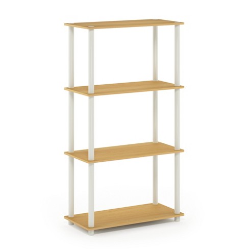 Furinno 4-Tier schoenenrek, spaanplaat, Amber Pine/Zwart