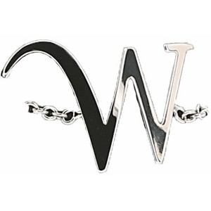 Pavilion Gift Company - W - Adjustable Rhodium Plated Monogram Ring - Rings - 1 of 4
