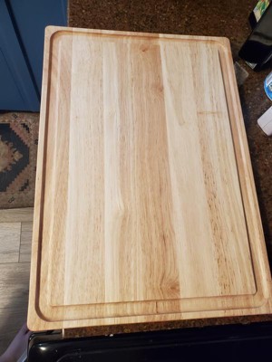 12x15 Nonslip Rubberwood Cutting Board Natural - Figmint